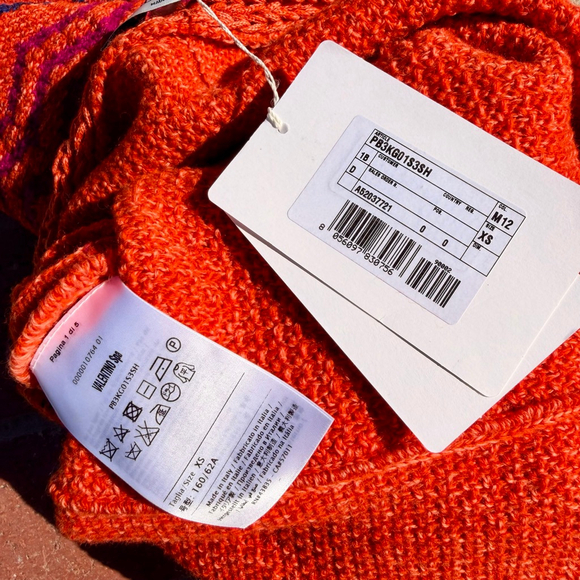 Valentino Garavani Wool Knit Midi Skirt Fluted Jacquard Size XS Fits Small NWT - Picture 10 of 10